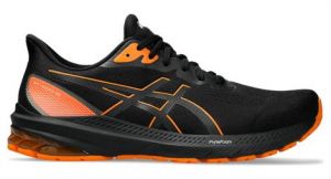 Chaussures de running asics gt 1000 12 gtx noir orange homme