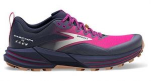 Chaussures de trail running brooks femme cascadia 16 rose bleu
