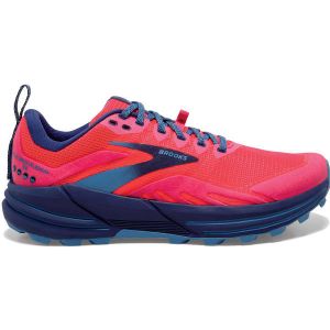 BROOKS Chaussure trail Cascadia 16 W Pink/flambe/cobalt Femme Rose  taille 9
