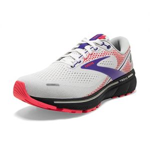 Brooks Ghost 14 Women's Neutral Running Shoe - White/Purple/Coral - 9.5