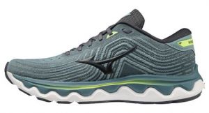 Chaussures de running mizuno wave horizon 6 bleu vert