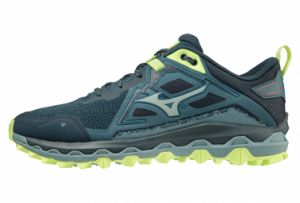 Chaussures de trail running mizuno wave mujin 8 bleu vert