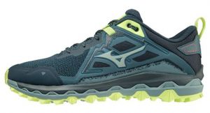 Chaussures de trail running mizuno wave mujin 8 bleu vert
