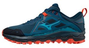 Chaussures de trail running mizuno wave mujin 8 bleu rouge