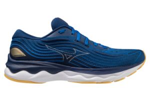 Chaussures de running mizuno wave skyrise 4 bleu jaune