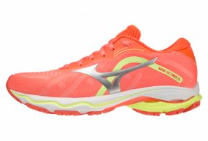 Chaussures de running femme mizuno wave ultima 13 rose jaune