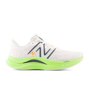 New Balance Homme FuelCell Propel v4 en Blanc/Vert/Bleu, Synthetic, Taille 41.5 Large