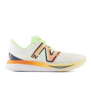New Balance Femme FuelCell SuperComp Pacer en Blanc/Orange/Vert, Synthetic, Taille 40.5