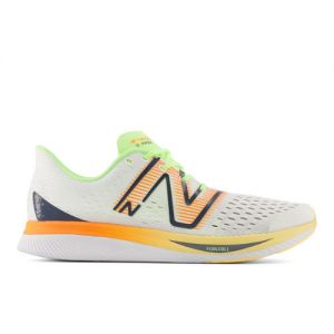 New Balance Homme FuelCell SuperComp Pacer en Blanc/Orange/Vert, Synthetic, Taille 45 Large