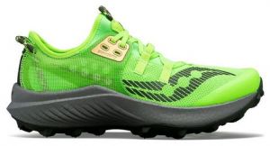 Chaussures de trail running femme saucony endorphin rift vert gris