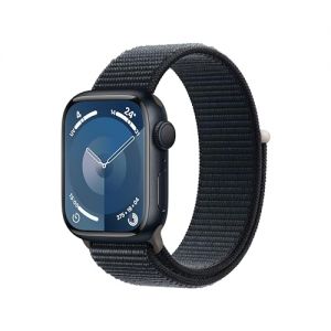 Apple Watch Series 9 (41 mm GPS) Smartwatch avec boîtier en aluminium et Boucle Sport minuit. Suivi de l?activité physique