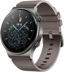 Huawei Watch GT 2 Pro - Classique - Gris Nébuleuse - montre connectée avec bracelet - cuir - Gris Marron - tour de poignet : 140-210 mm - affichage 3