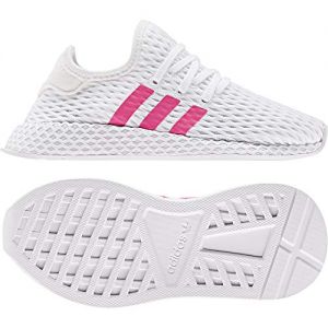 Chaussures Kid Adidas Deerupt Runner - blanc et rose - taille 30