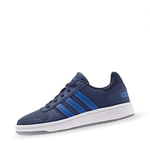 Adidas Hoops 2.0 K Chaussures de basket-ball unisexe pour enfant - Bleu - Multicolore (Azuosc Azul Gritre 000)