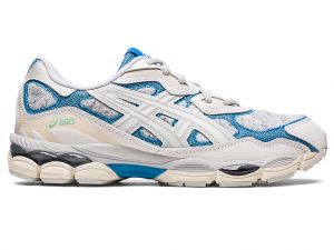 ASICS Gel - Nyc White / Dolphin Blue Unisex Taille 43.5