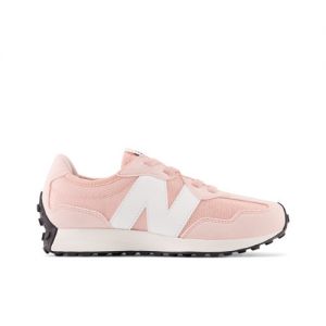 New Balance Enfant 327 Bungee Lace en Rose/Blanc, Synthetic, Taille 35