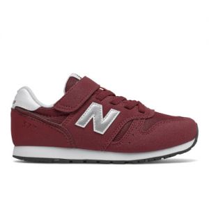 New Balance Enfant 373 Bungee Lace with Top Strap en Rouge/Blanc, Synthetic, Taille 38.5