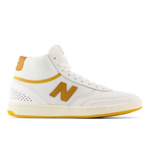 New Balance Homme NB Numeric 440 High en Blanc/Jaune, Suede/Mesh, Taille 40.5 Large