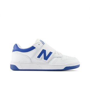 New Balance Enfant 480 HOOK & LOOP en Blanc/Bleu, Synthetic, Taille 30.5