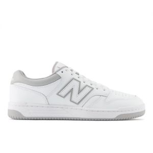 New Balance Homme 480 en Blanc/Gris, Leather, Taille 39.5 Large