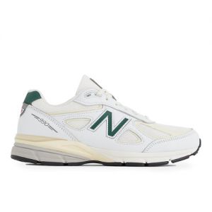 New Balance Unisexe Made in USA 990v4 en Beige/Vert, Leather, Taille 39.5 Large