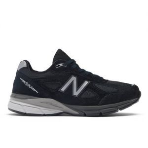 New Balance Unisexe Made in USA 990v4 en Noir/Gris, Leather, Taille 38.5 Large