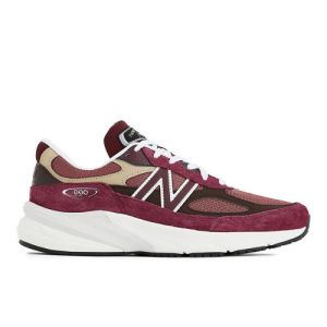 New Balance Unisexe Made in USA 990v6 en Rouge/Marron, Leather, Taille 39.5 Large