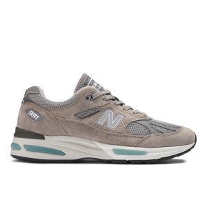 New Balance Unisexe MADE in UK 991v2 en Gris, Suede/Mesh, Taille 45 Large