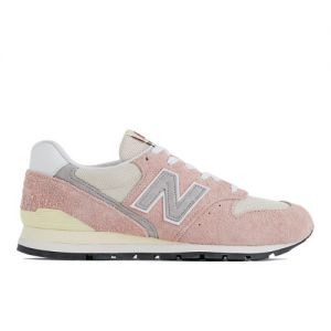 New Balance Unisexe Made in USA 996 en Rose/Gris, Leather, Taille 37 Large