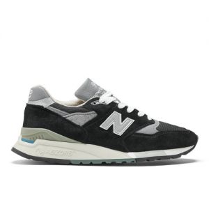 New Balance Unisexe Made in USA 998 en Noir/Gris, Leather, Taille 47.5 Large