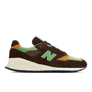 New Balance Unisexe Made in USA 998 en Marron/Vert, Leather, Taille 37.5 Large