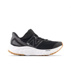 New Balance Enfant Fresh Foam Arishi v4 Bungee Lace with Top Strap en Noir/Blanc, Synthetic, Taille 32.5