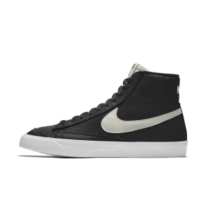 Chaussure personnalisable Nike Blazer Mid '77 By You pour Homme - Noir