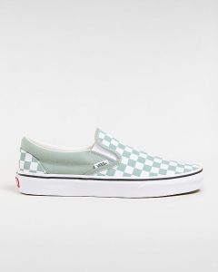 VANS Chaussures Classic Slip-on Checkerboard (color Theory Checkerboard Iceberg Green) Unisex Vert, Taille 47