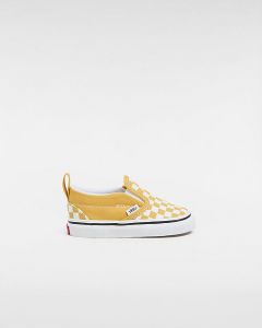 VANS Chaussures À Scratch Classic Slip-on Bébé (1 À 4 Ans) (color Theory Checkerboard Golden Glow) Toddler Jaune, Taille 26.5