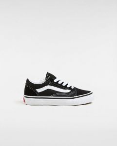 VANS Chaussures Junior Old Skool (4-8 Ans) (black/true Whit) Enfant Noir, Taille 31