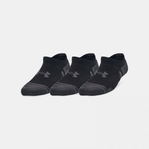 Lot de 3 paires de chaussettes invisibles Under Armour Performance Tech pour enfant Noir / Noir / Jet Gris S