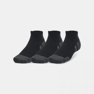 Lot de 3 paires de chaussettes basses Under Armour Performance Tech unisexes Noir / Noir / Jet Gris L